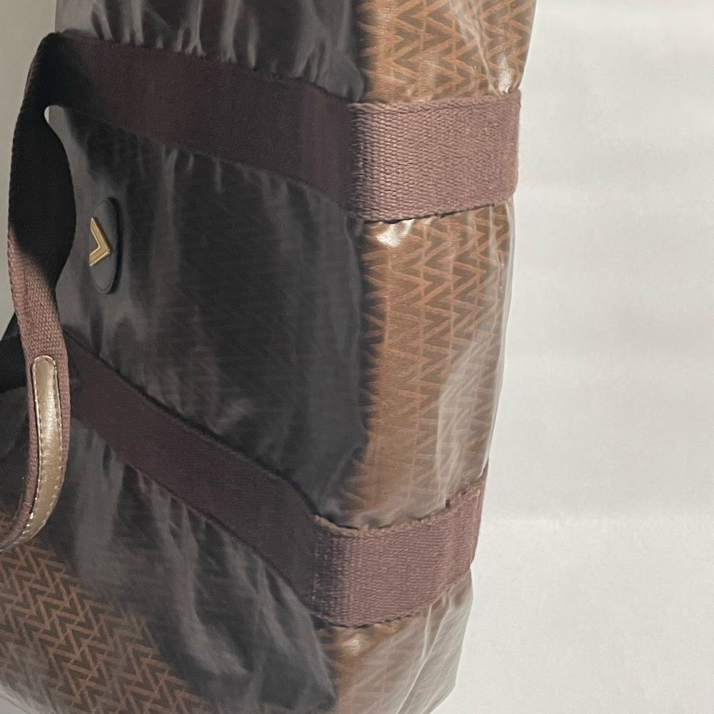 Mario Valentino Travel Boston Bag PVC Leather Brown - Picture 7 of 14